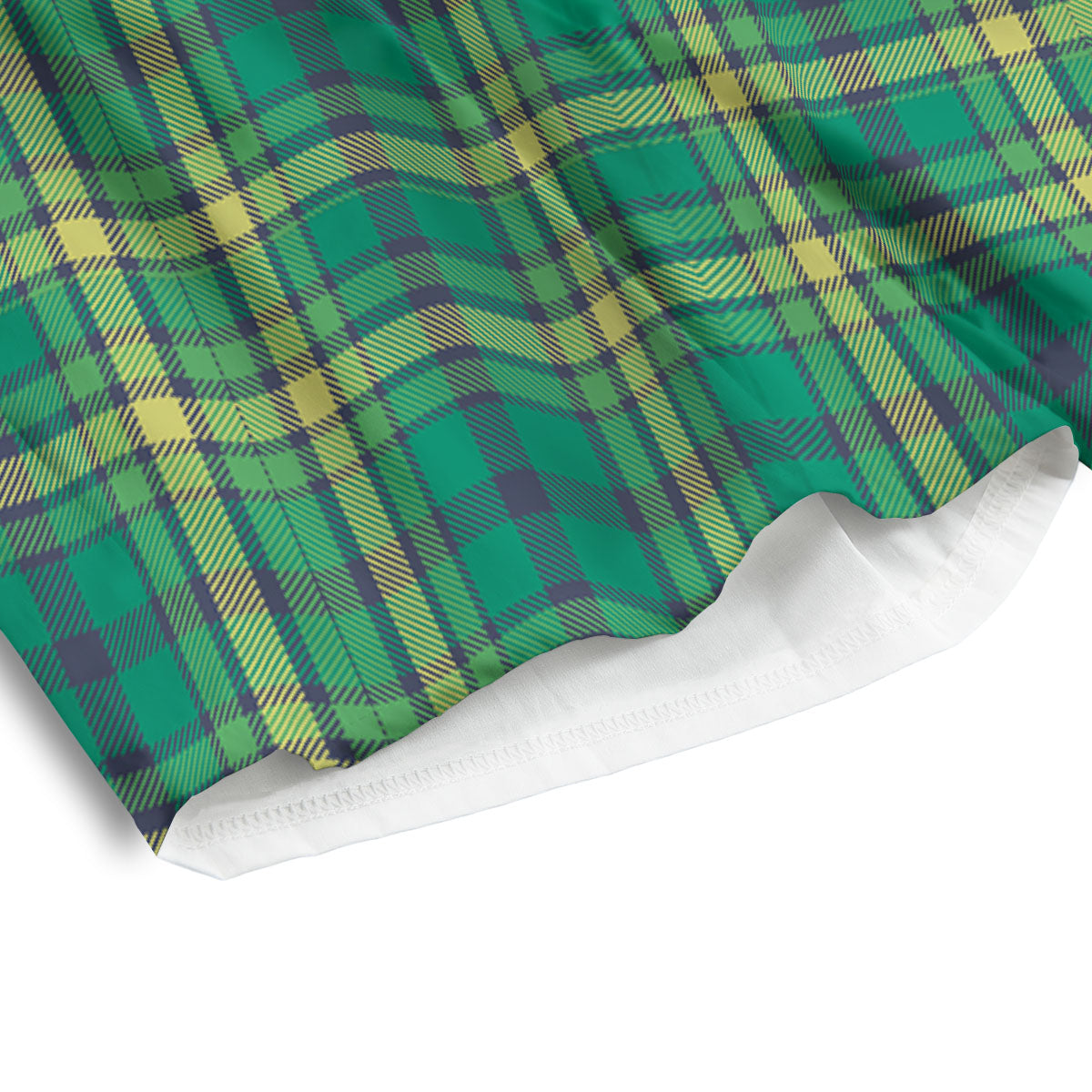 Saint Patrick's Day Irish Check Print Men's Athletic Shorts