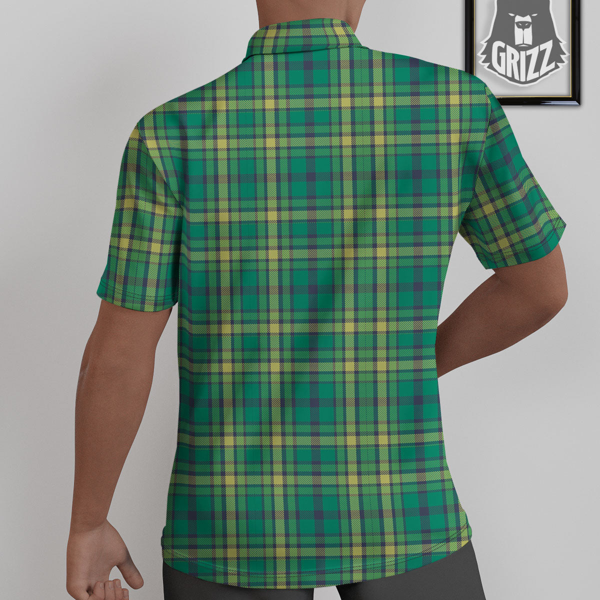 Saint Patrick's Day Irish Check Print Untucked Shirts-grizzshop