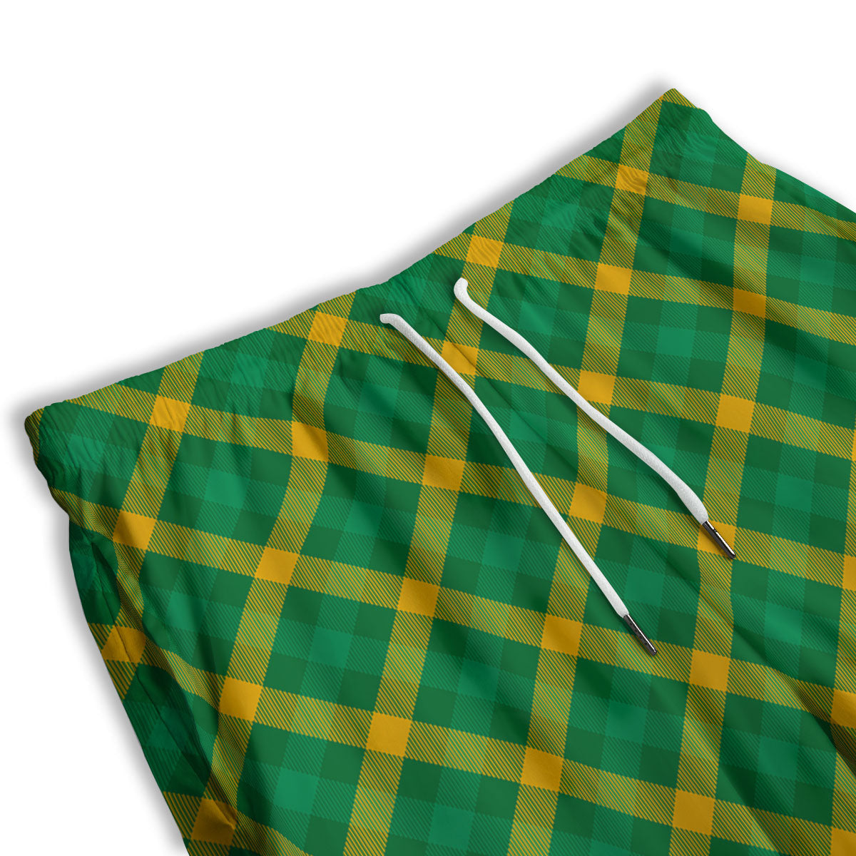 Saint Patrick's Day Irish Plaid Print Men's Athletic Shorts