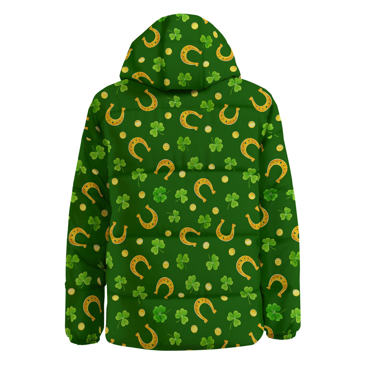 Saint Patrick's Day Irish Print Pattern Down Jacket-grizzshop
