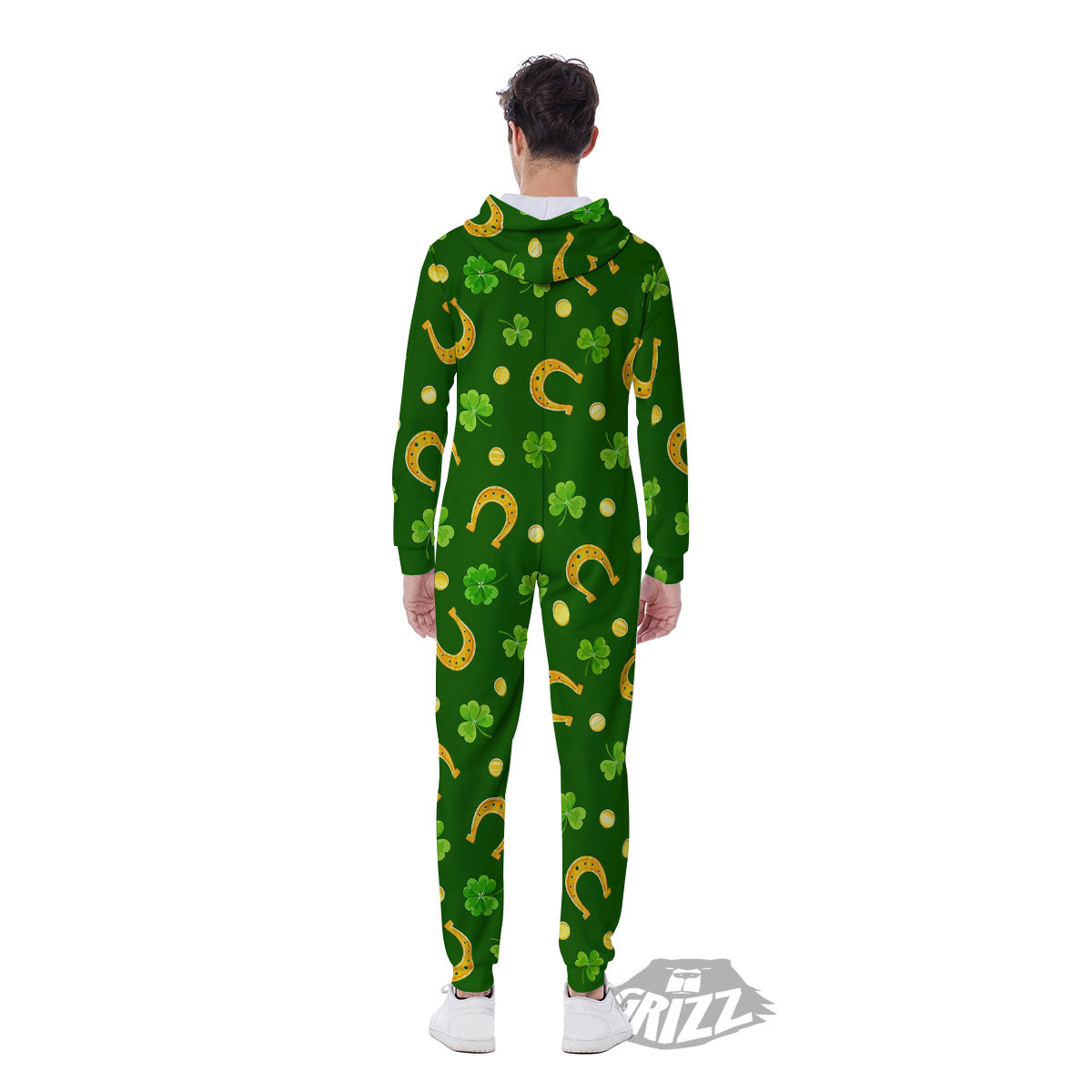 Saint Patrick's Day Irish Print Pattern Men's Jumpsuit-grizzshop