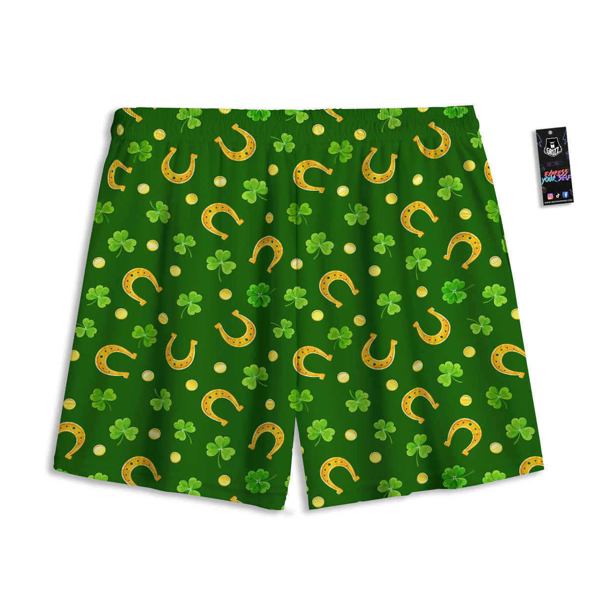 Saint Patrick's Day Irish Print Pattern Mesh Shorts