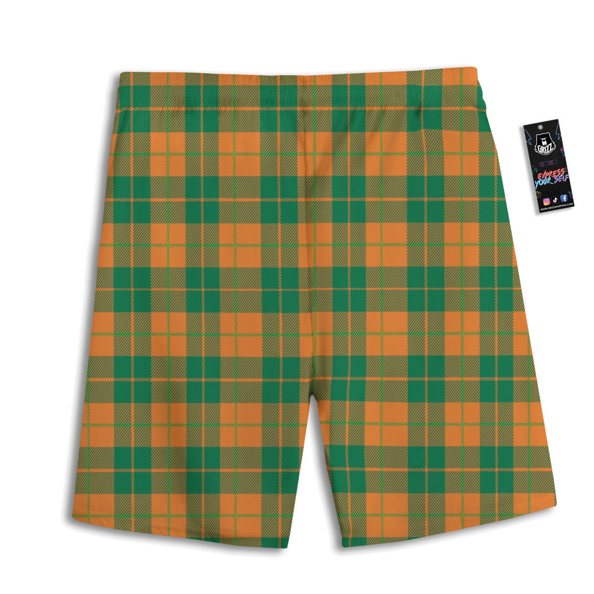 Saint Patrick's Day Irish Tartan Print Men's Athletic Shorts