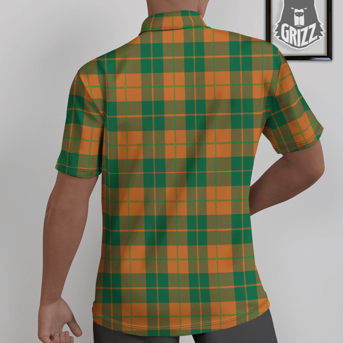 Saint Patrick's Day Irish Tartan Print Untucked Shirts-grizzshop