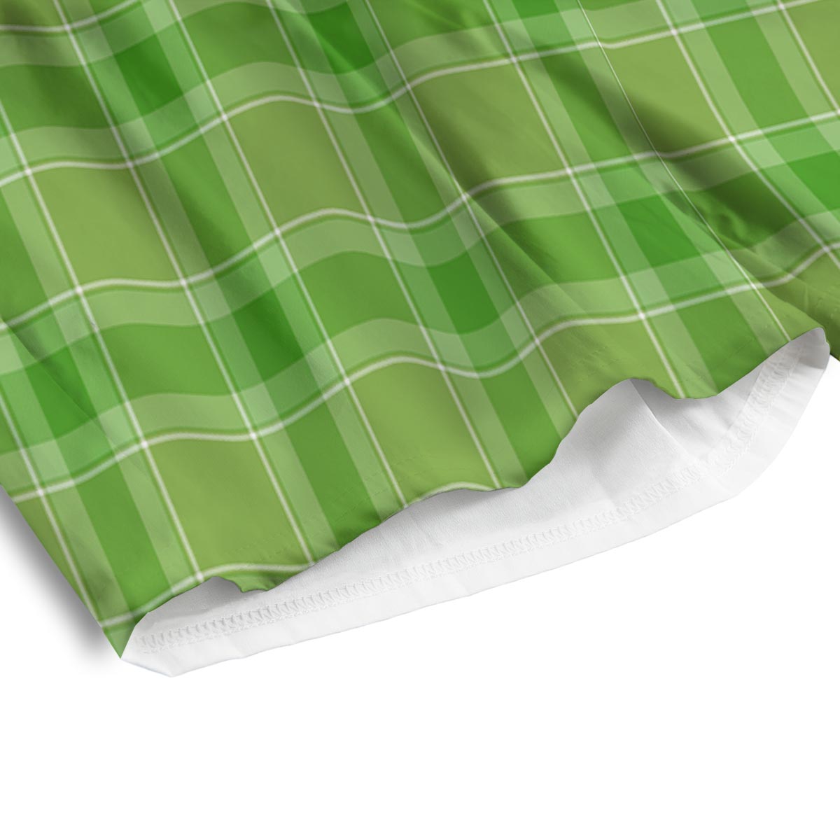 Saint Patrick's Day Shamrock Plaid Print Pattern Men's Athletic Shorts