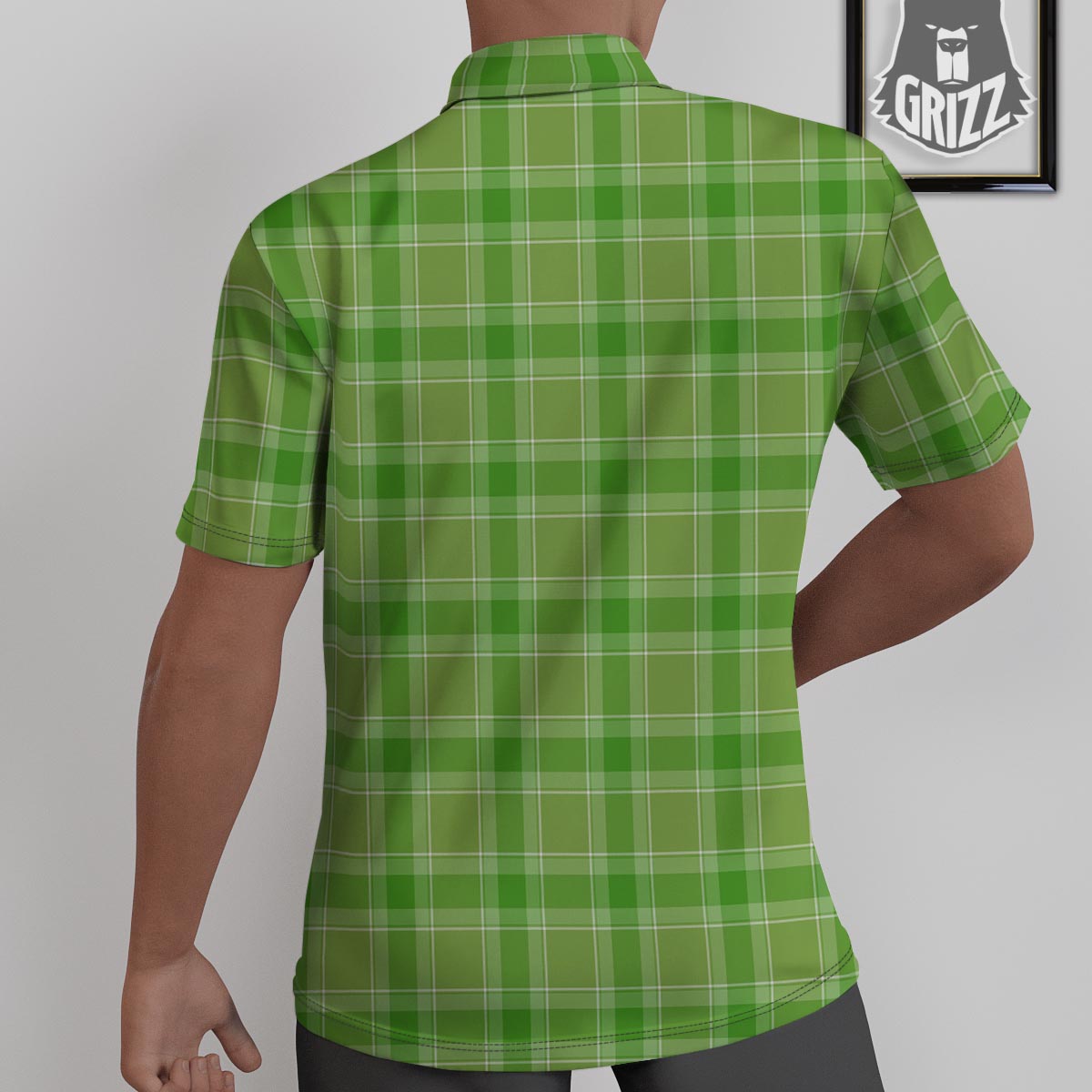 Saint Patrick's Day Shamrock Plaid Print Pattern Untucked Shirts-grizzshop
