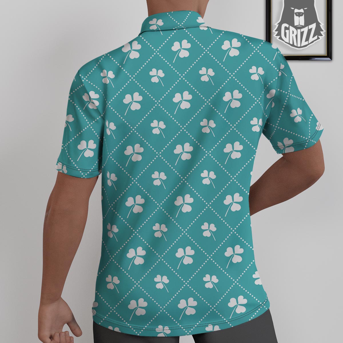 Saint Patrick's Day Shamrock Print Pattern Untucked Shirts-grizzshop