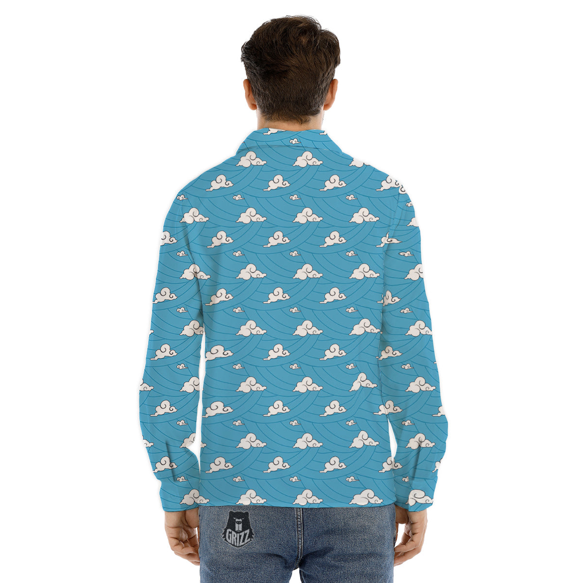 Sakonji Print Pattern Men's Dress Shirts-grizzshop
