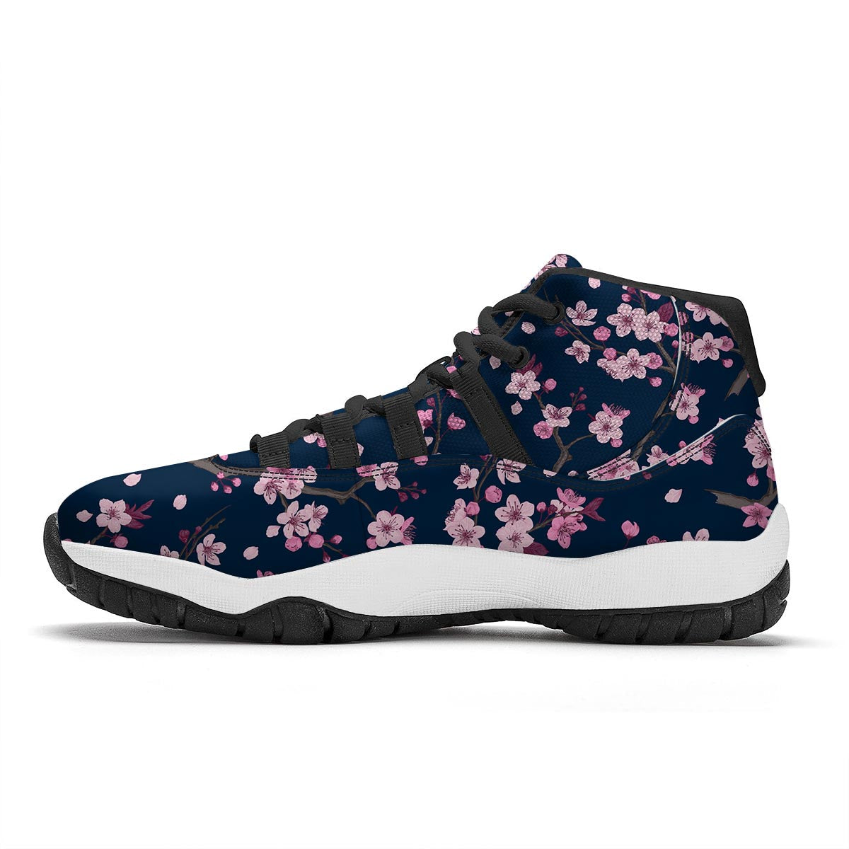 Sakura Cherry Blossom Black Bball Shoes-grizzshop