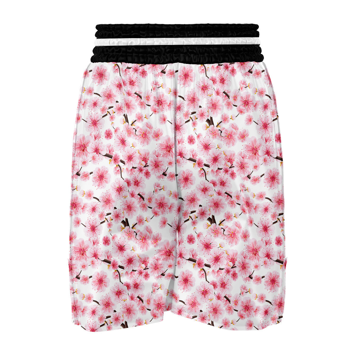 Sakura Pattern Print Boxing Shorts-grizzshop