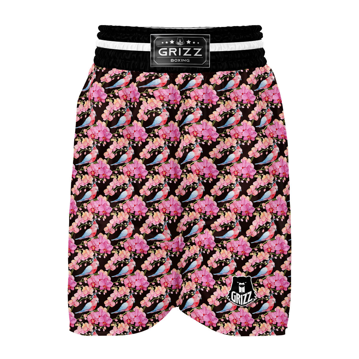Sakura and Bird Boxing Shorts-grizzshop