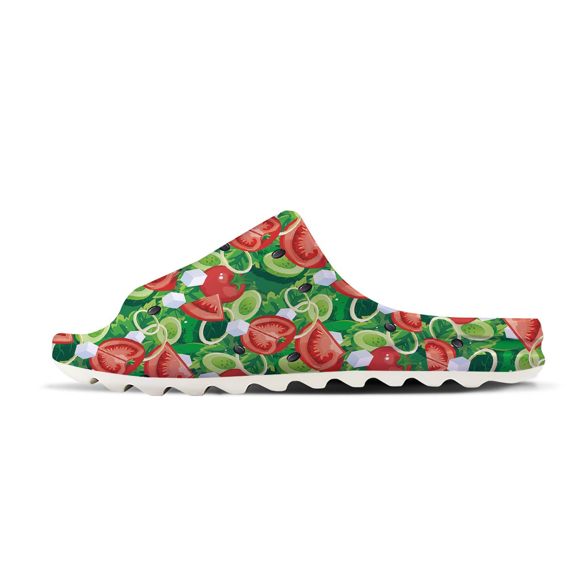Salad Vegetable Print Pattern Sandals-grizzshop