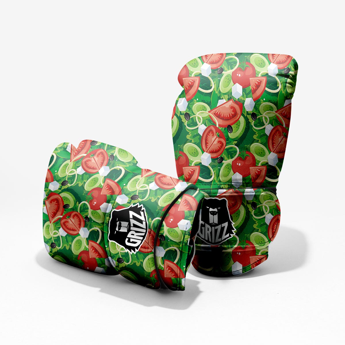 Salad Vegetable Print Pattern Sparring Gloves-grizzshop