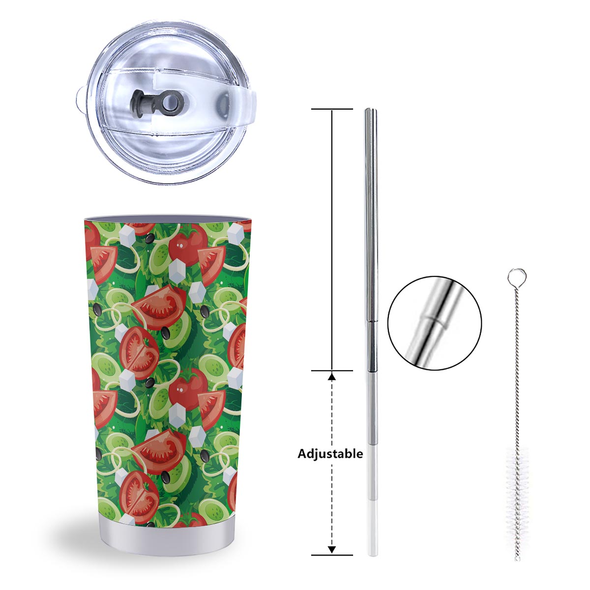 Salad Vegetable Print Pattern Tumbler-grizzshop