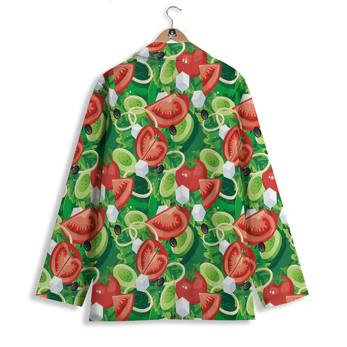 Salad Vegetable Print Pattern Women's Blazer-grizzshop