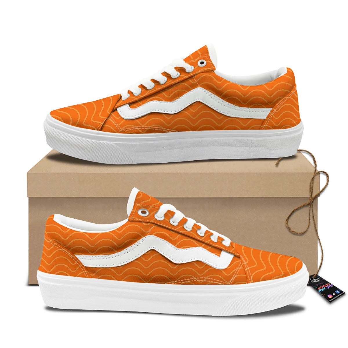 Salmon Fillet Print Skate Shoes-grizzshop