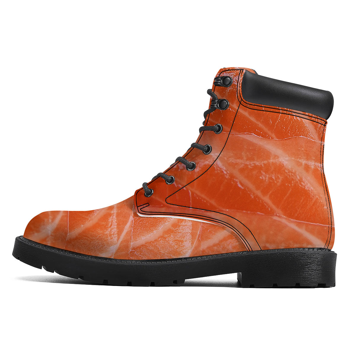 Salmon Print Boots-grizzshop