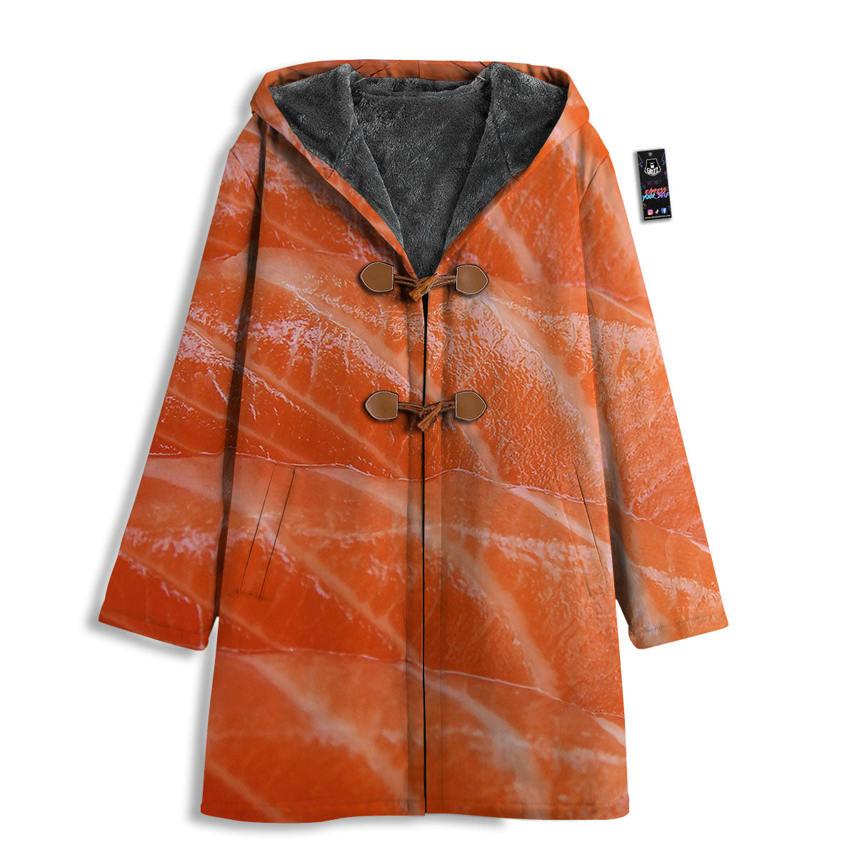 Salmon Print Men's Windbreaker Jacket-grizzshop
