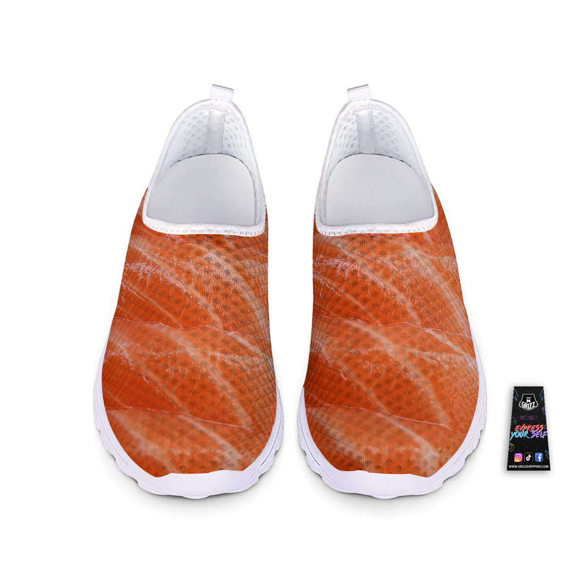 Salmon Print Nurse Shoes-grizzshop