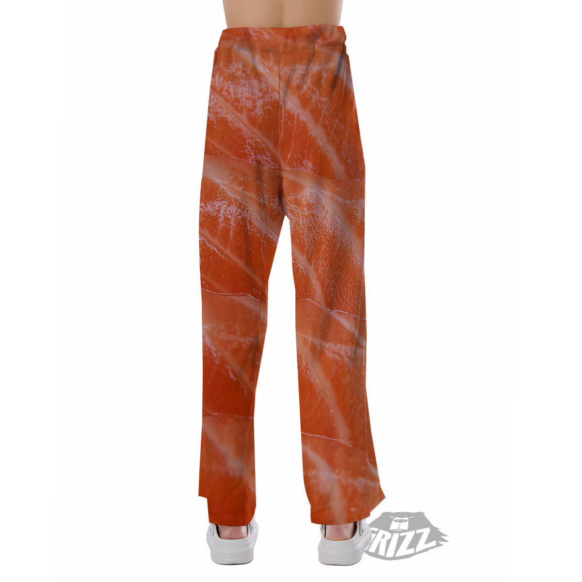 Salmon Print Pajama Pants-grizzshop