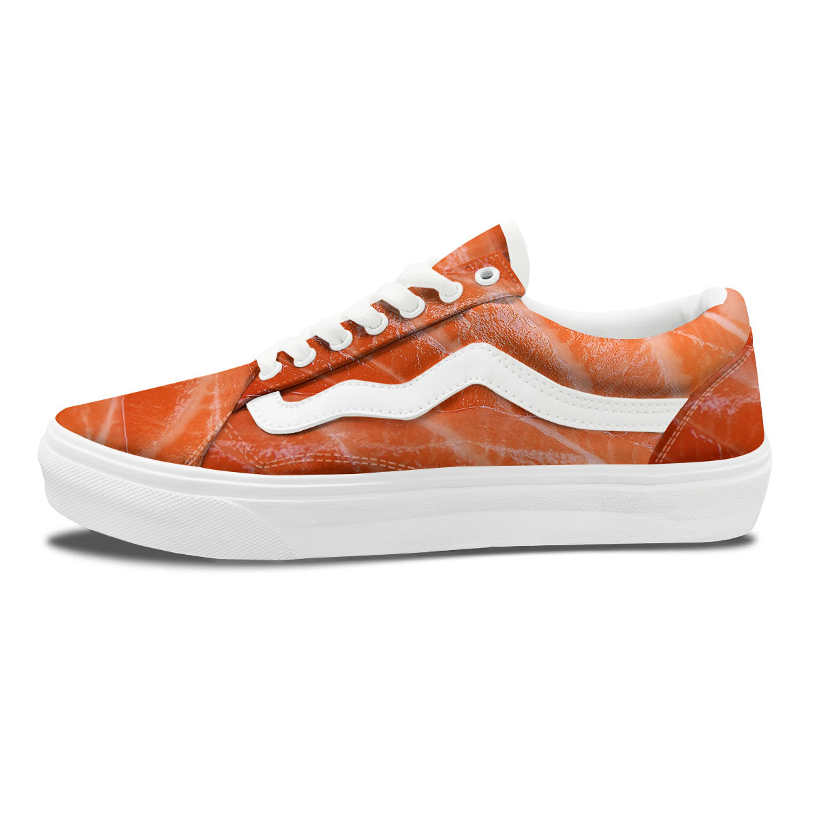 Salmon Print Skate Shoes-grizzshop