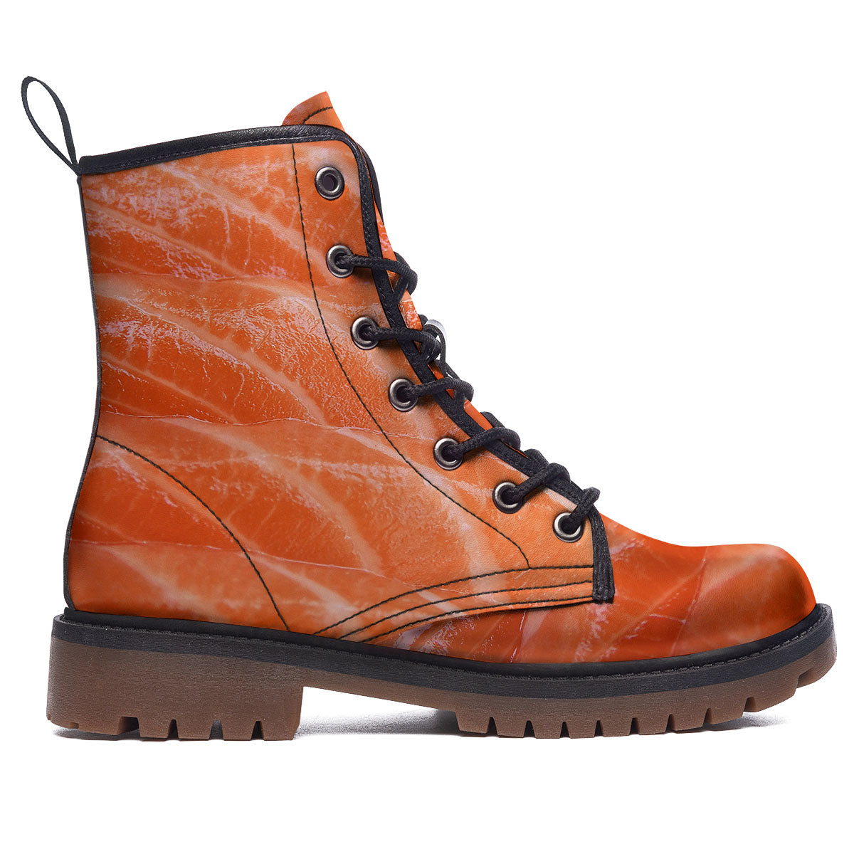 Salmon Print Work Boots-grizzshop