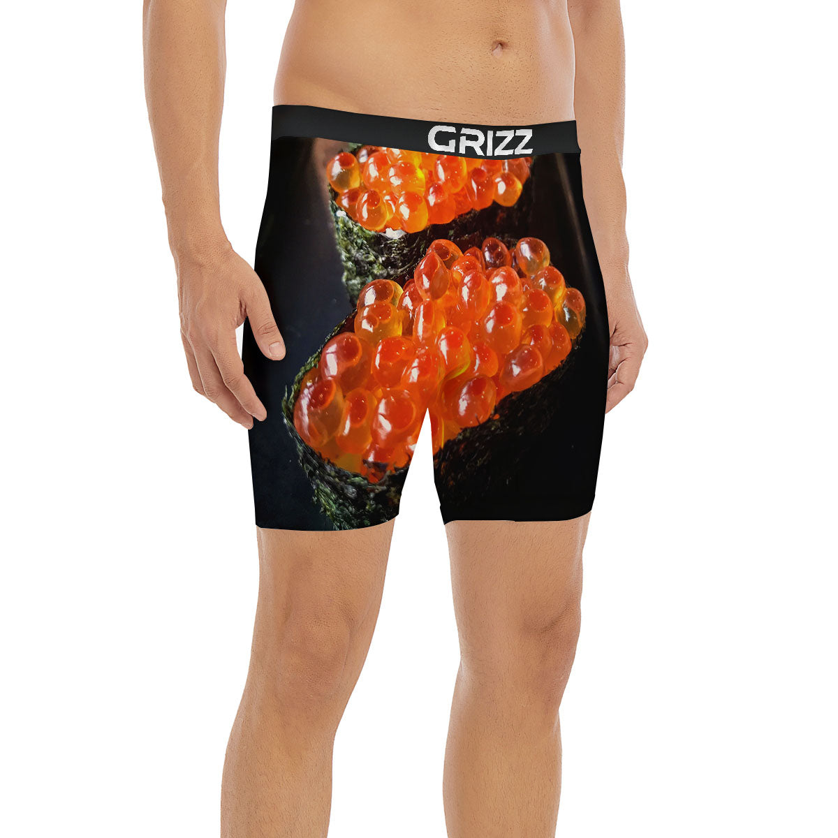 Salmon Roe Sushi Print Boxer Briefs-grizzshop