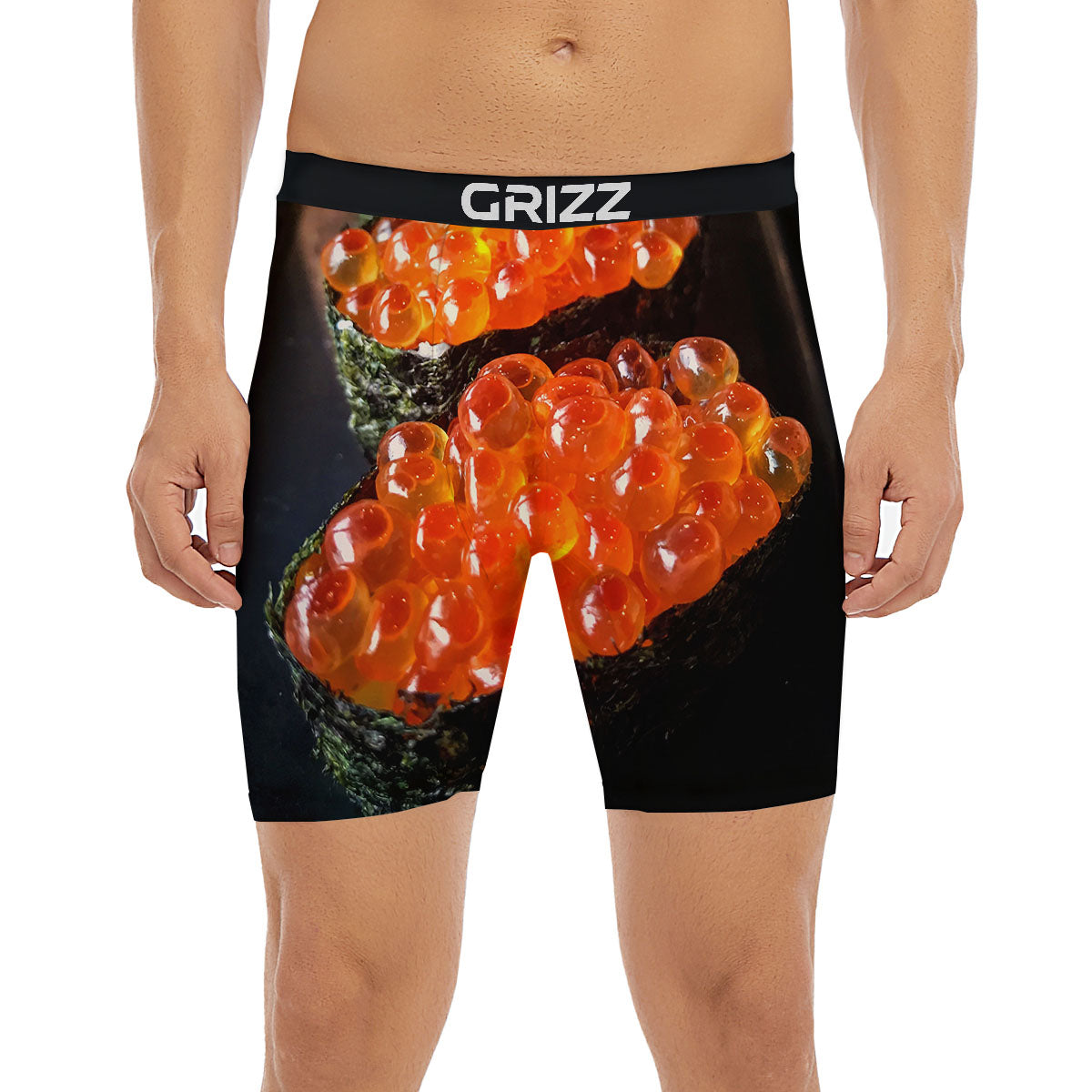 Salmon Roe Sushi Print Boxer Briefs-grizzshop