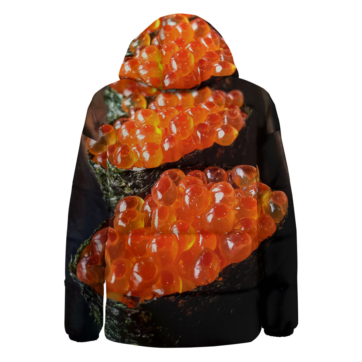 Salmon Roe Sushi Print Down Jacket-grizzshop