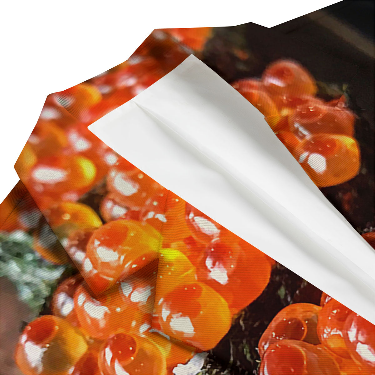 Salmon Roe Sushi Print Men's Blazer-grizzshop