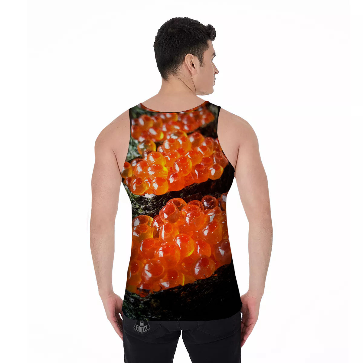 Salmon Roe Sushi Print Men's Tank Top-grizzshop