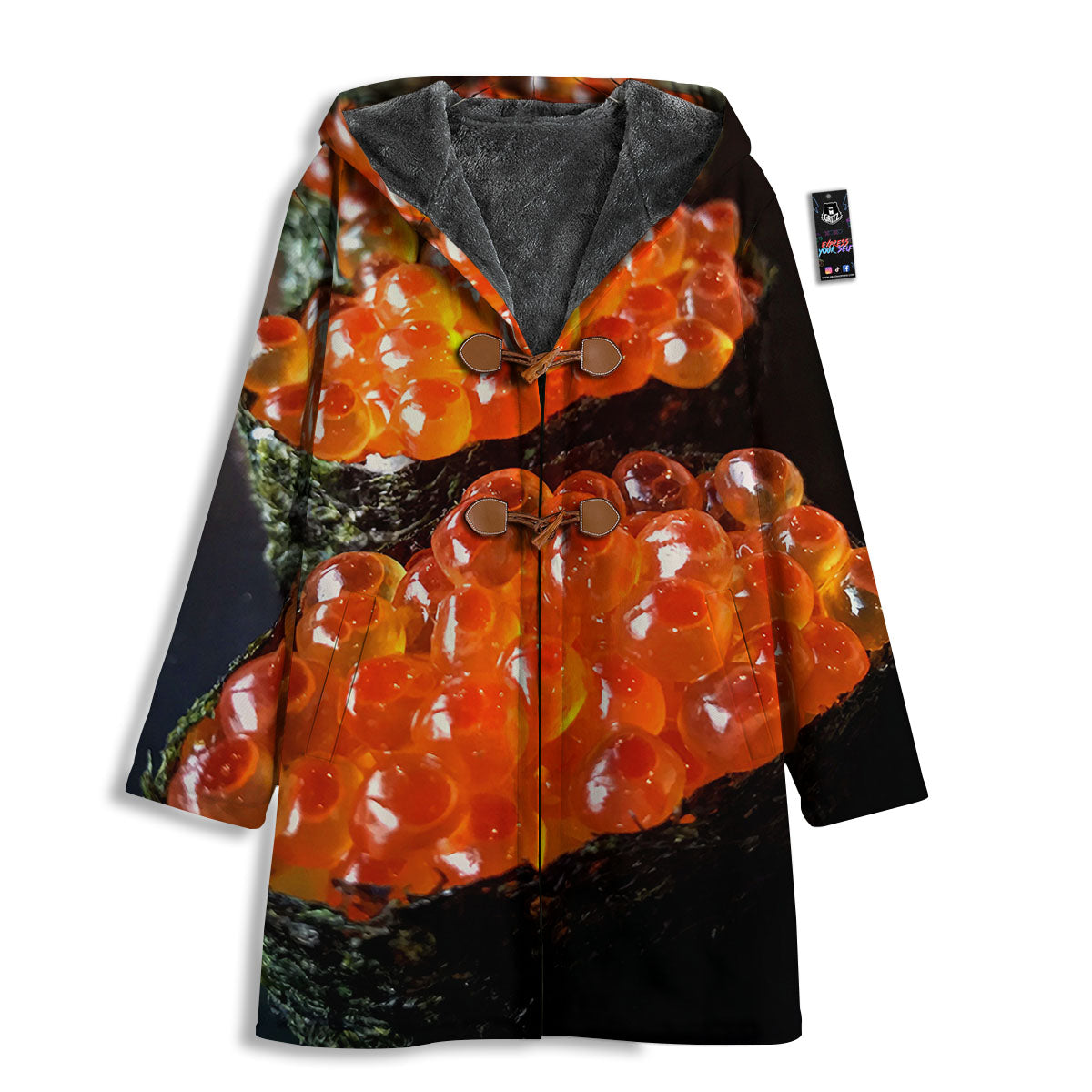 Salmon Roe Sushi Print Men's Windbreaker Jacket-grizzshop