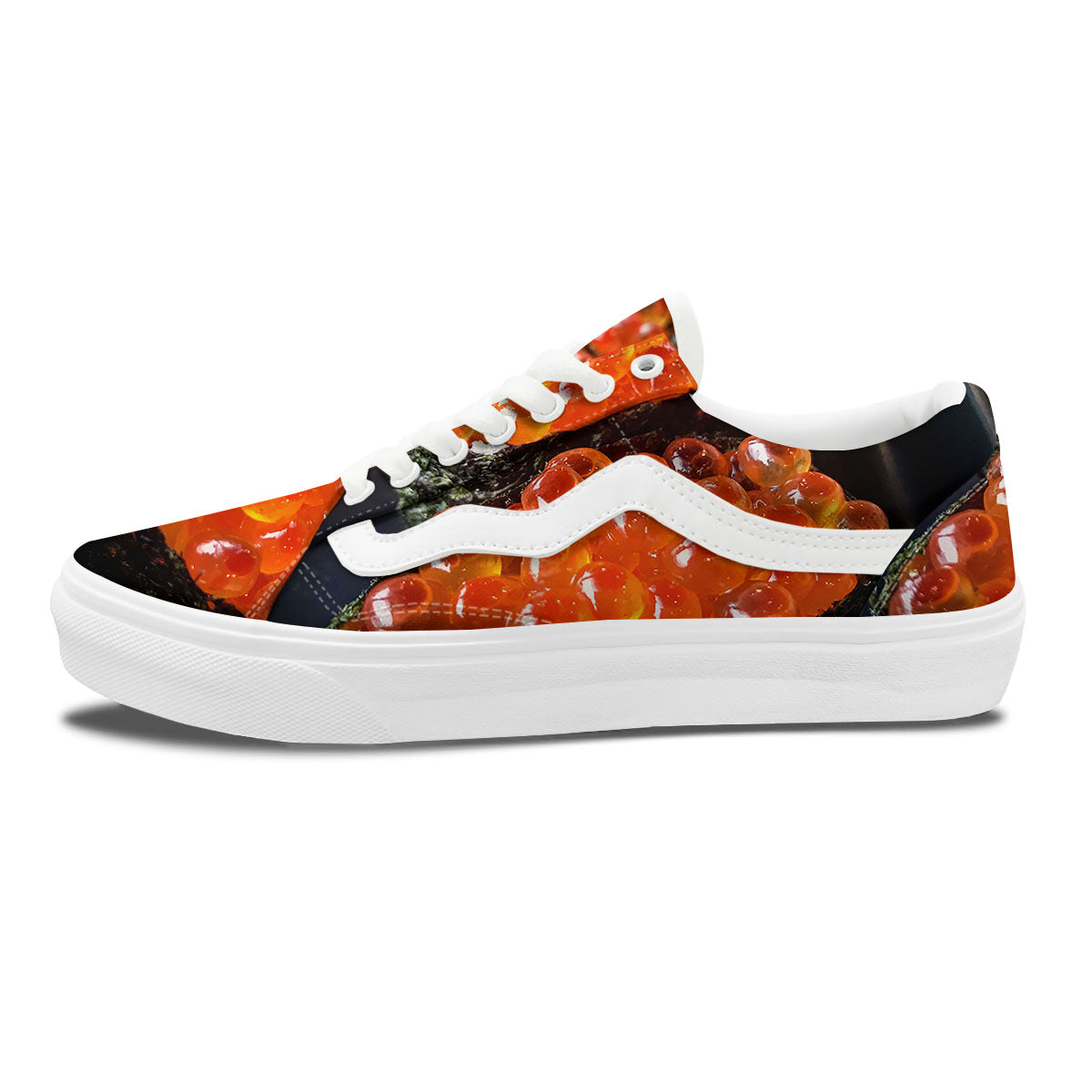 Salmon Roe Sushi Print Skate Shoes-grizzshop