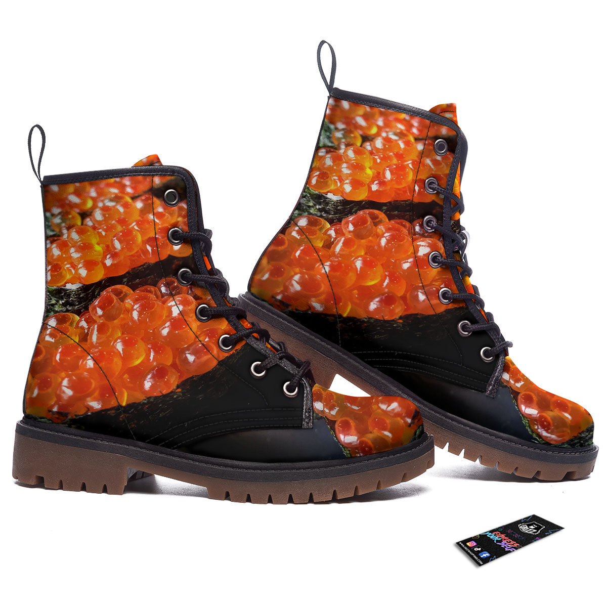 Salmon Roe Sushi Print Work Boots-grizzshop