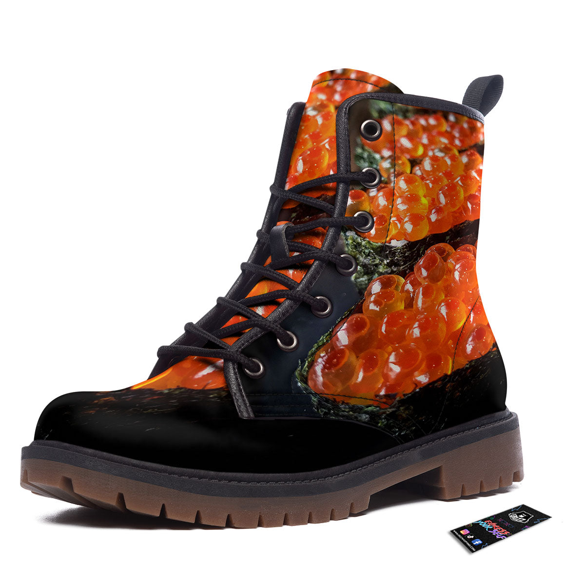 Salmon Roe Sushi Print Work Boots-grizzshop