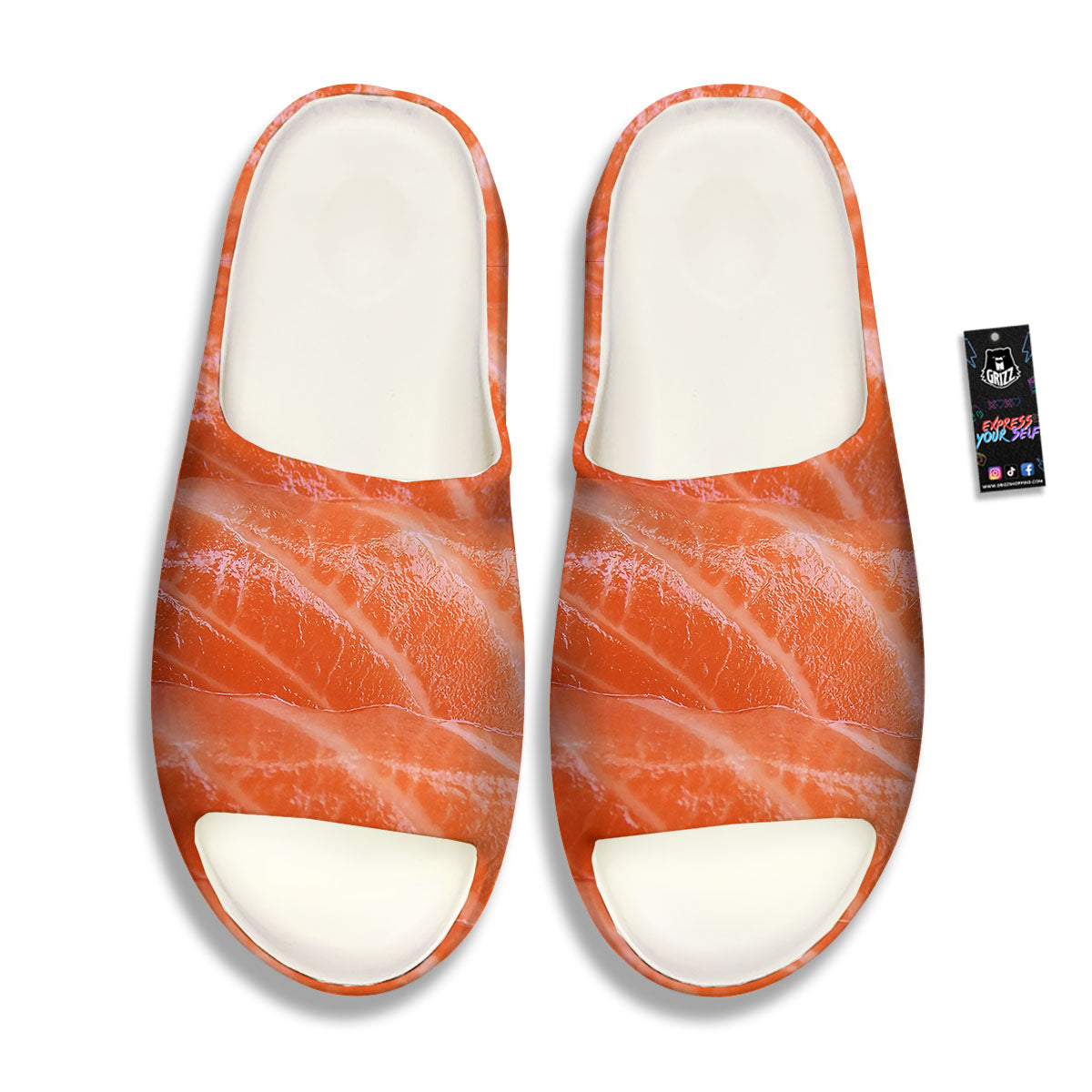 Salmon Print Sandals-grizzshop