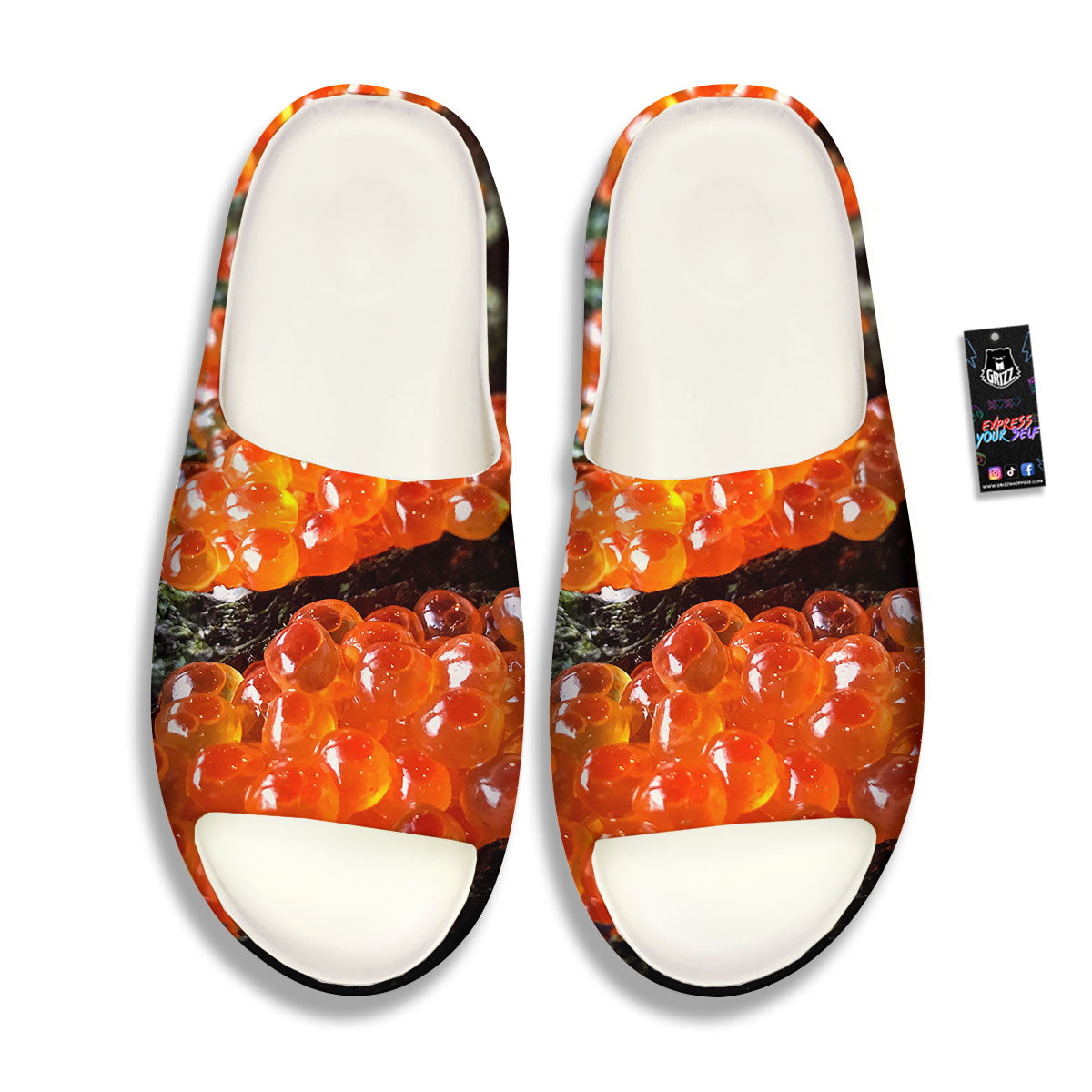 Salmon Roe Sushi Print Sandals-grizzshop