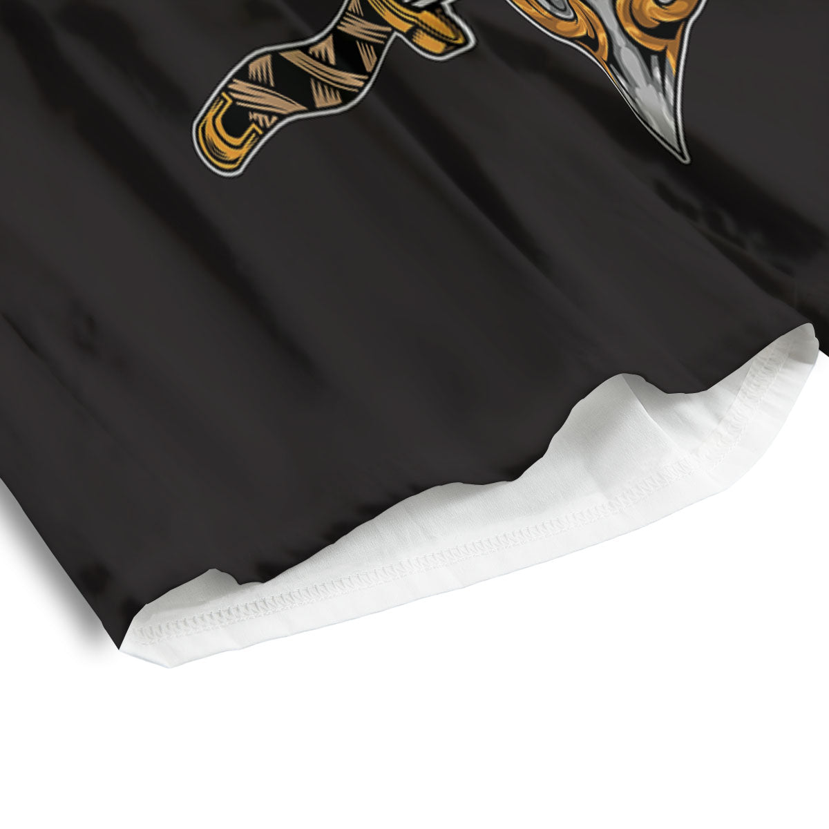 Skull Punk Monochrome Print Men's Athletic Shorts