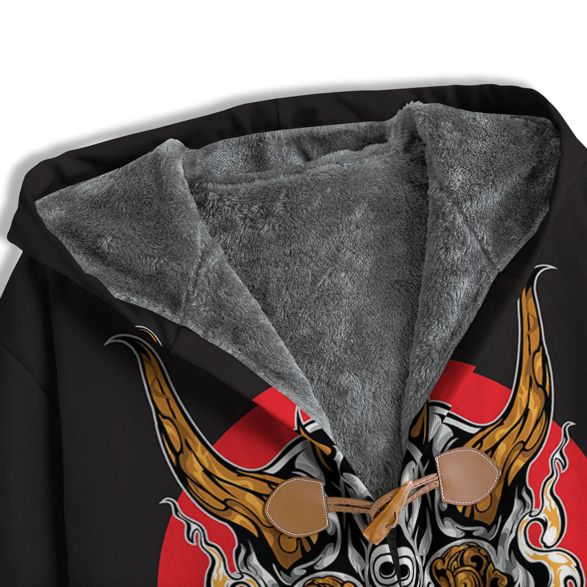 Samurai Demon Print Men's Windbreaker Jacket-grizzshop