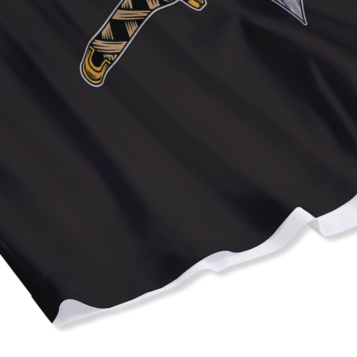 Samurai Demon Print Mesh Shorts