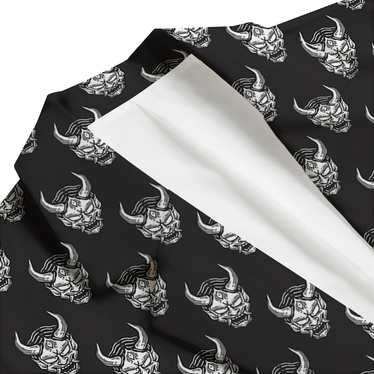 Samurai Ghost Mask Print Pattern Men's Blazer-grizzshop