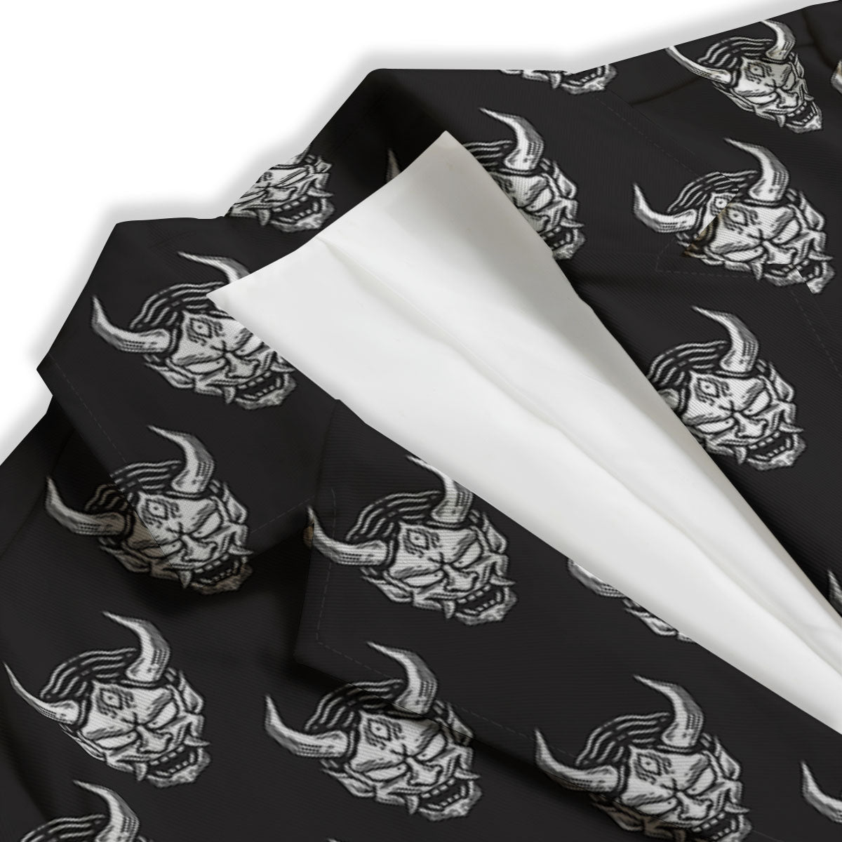 Samurai Ghost Mask Print Pattern Women's Blazer-grizzshop