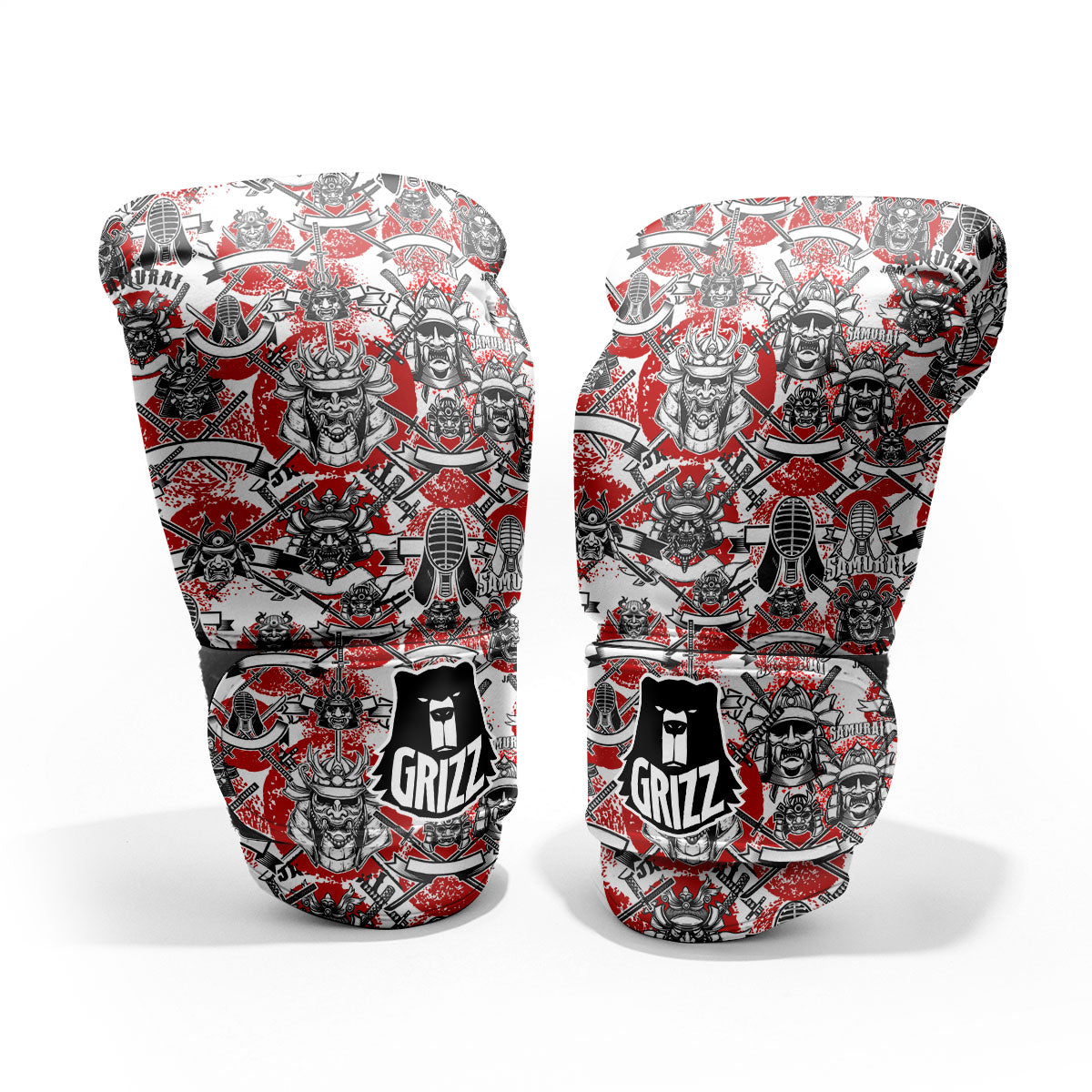 Samurai Japanese Print Pattern Pro Boxing Glove