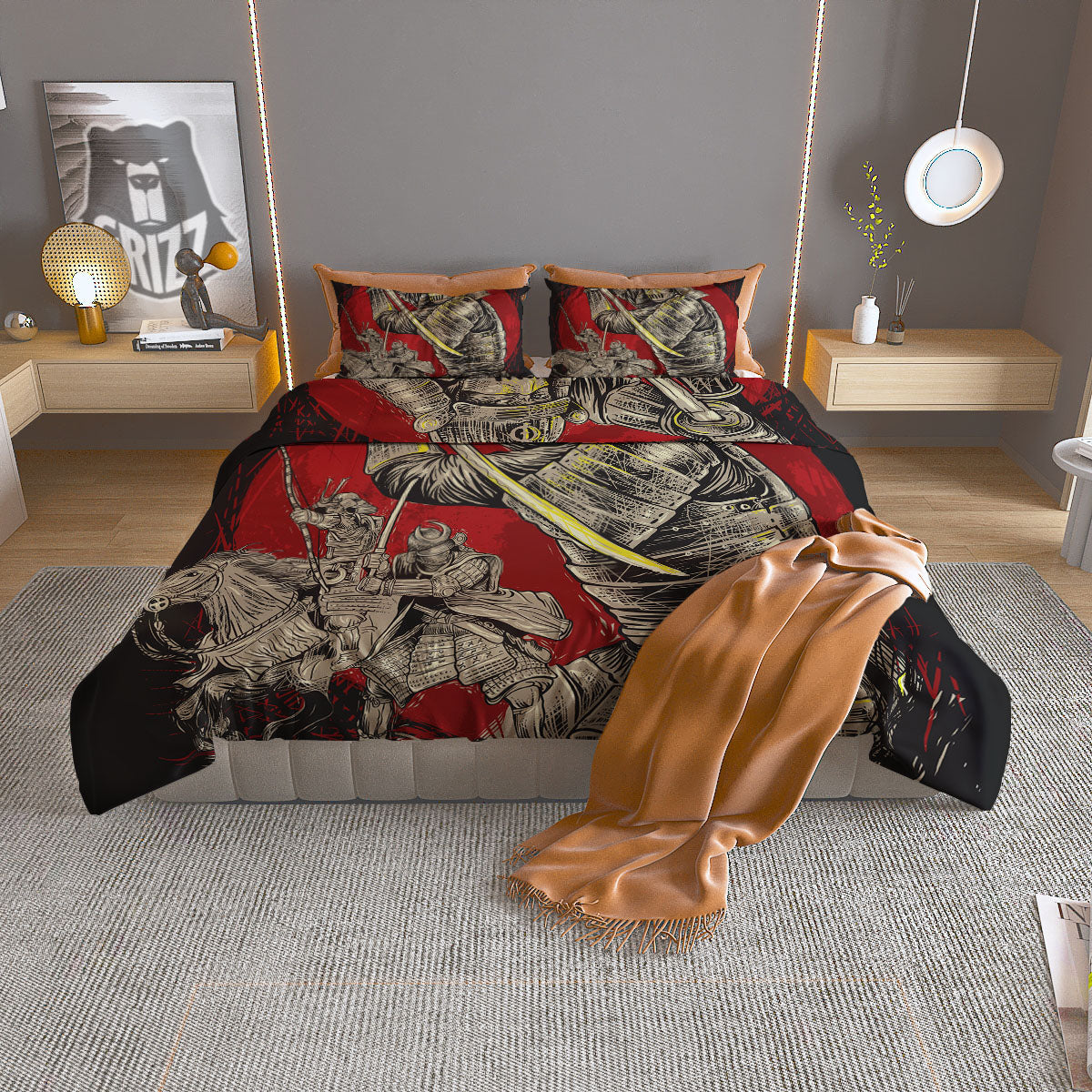 Shell Turtle Print Pattern Duvet Cover Bedding Set