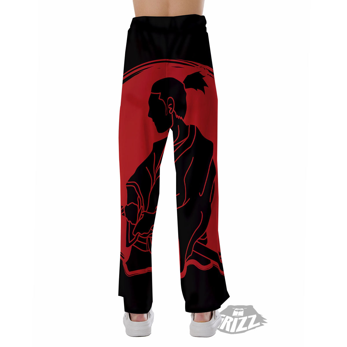 Samurai Red Sunset Print Pajama Pants-grizzshop