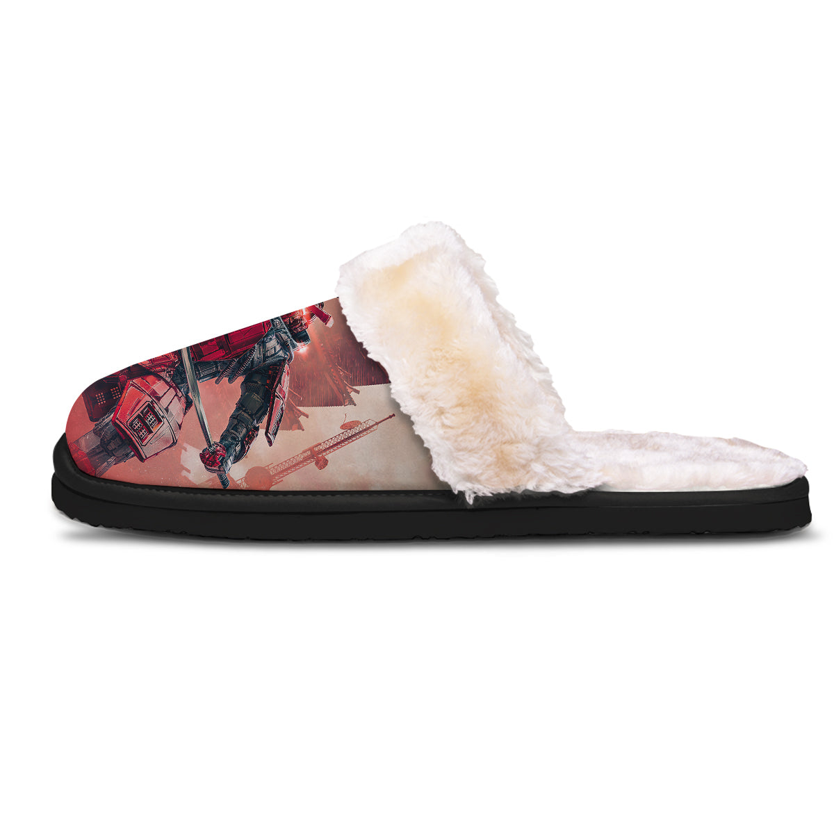 Samurai Robot Print Slippers-grizzshop