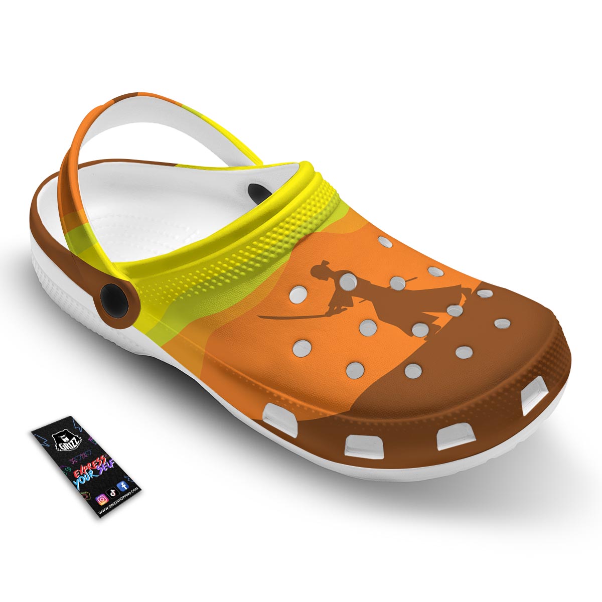 Samurai Sunset Japanese Print Clog-grizzshop