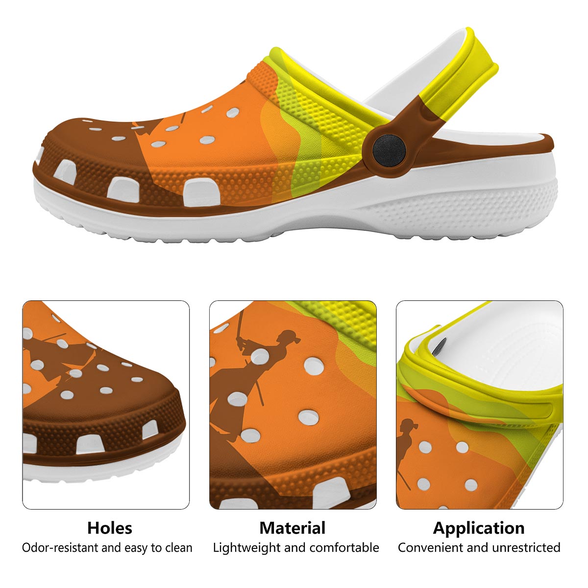 Samurai Sunset Japanese Print Clog-grizzshop