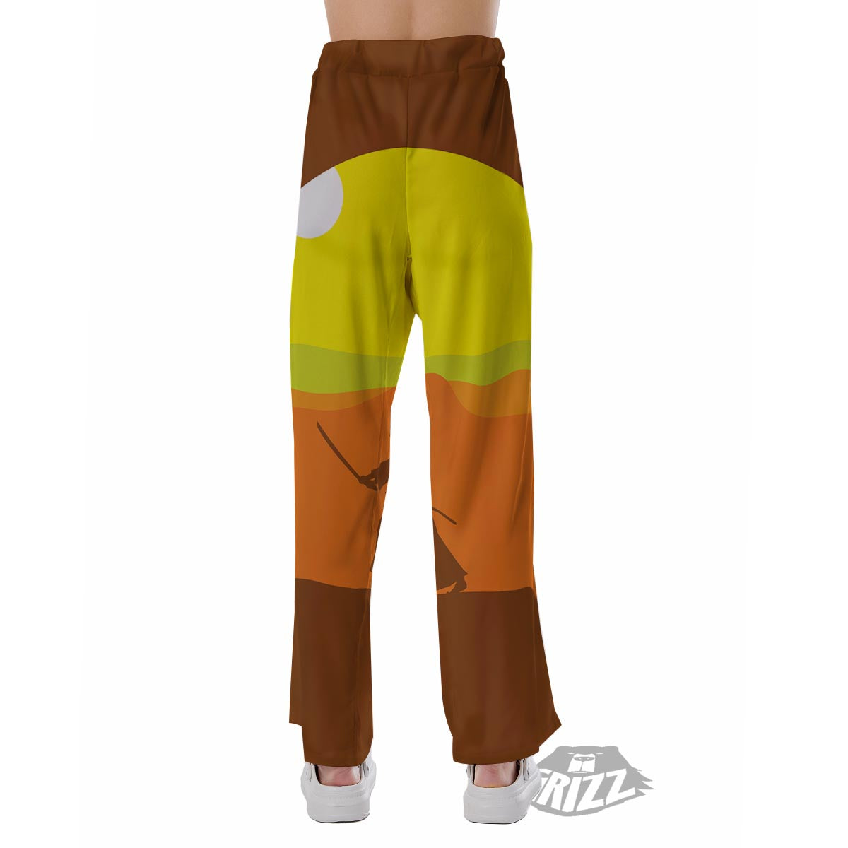 Samurai Sunset Japanese Print Pajama Pants-grizzshop