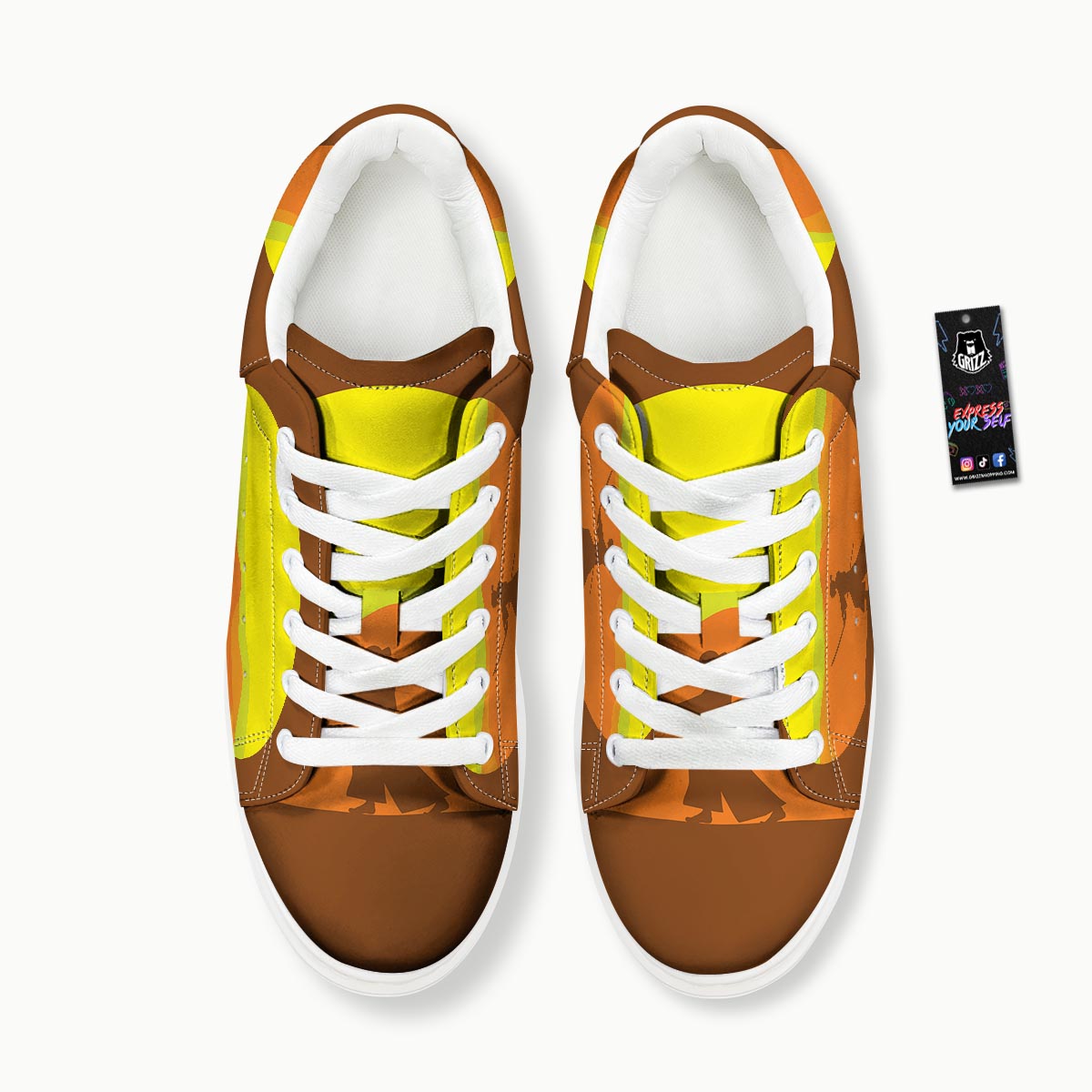 Samurai Sunset Japanese Print Platform Shoes-grizzshop